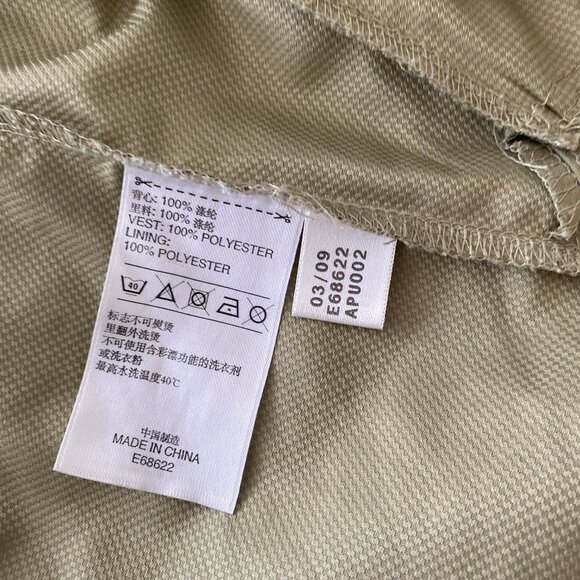 ADIDAS Men Women Outdoor Golf Hoody Vest Front and Back Pockets Green Sz L - Picture 7 of 8